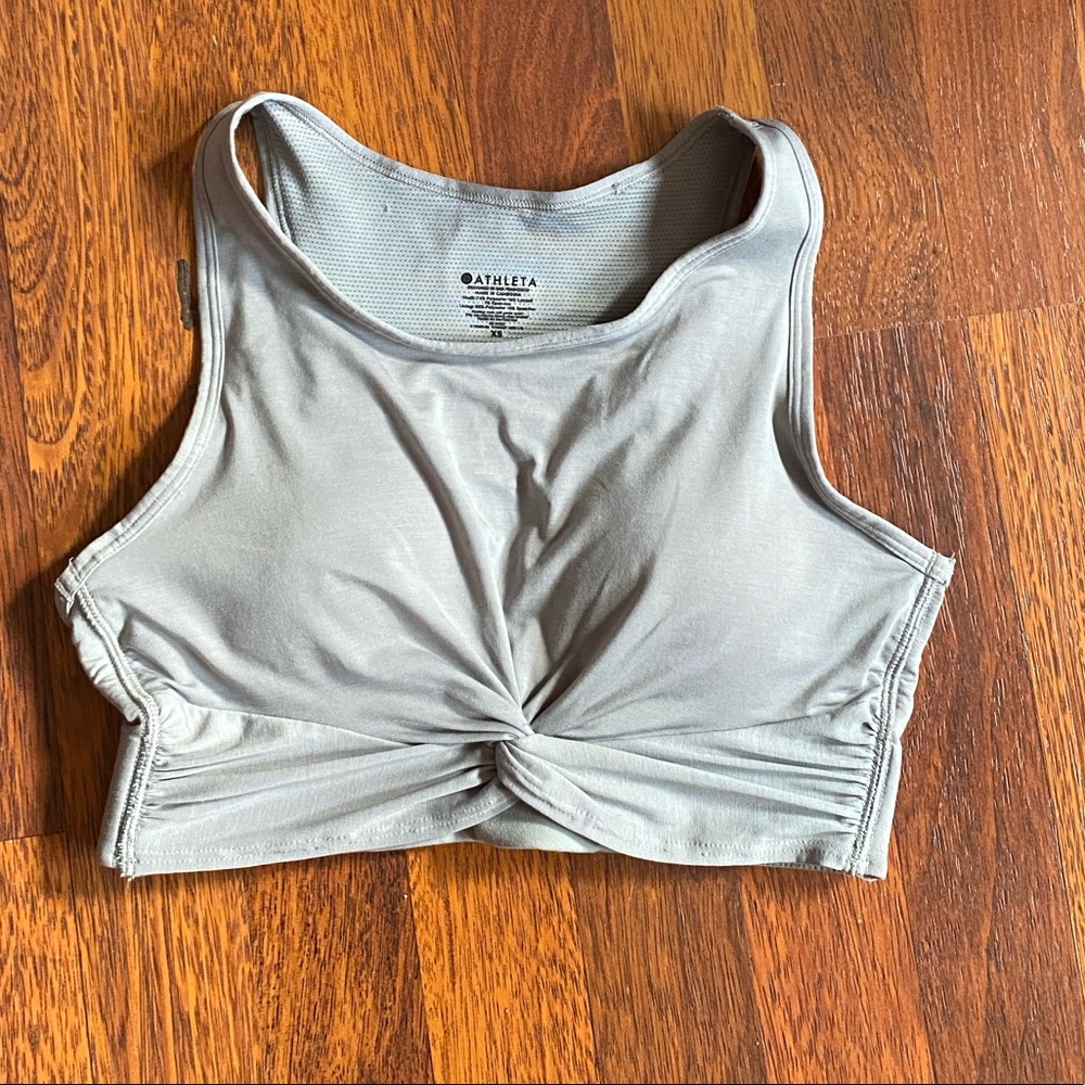 Gray/mauve athleta bra top